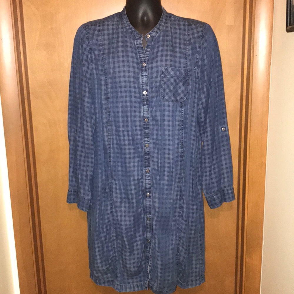 J Jill denim button front dress L